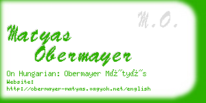 matyas obermayer business card